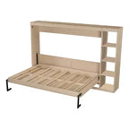 Letto a scomparsa a parete Murphy Bed con libreria, letto a parete pieghevole Cabinet Bed per camera degli ospiti ufficio