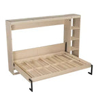 Letto a scomparsa a parete Murphy Bed con libreria, letto a parete pieghevole Cabinet Bed per camera degli ospiti ufficio