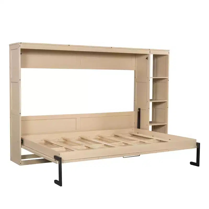Letto a scomparsa a parete Murphy Bed con libreria, letto a parete pieghevole Cabinet Bed per camera degli ospiti ufficio