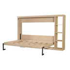 Letto a scomparsa a parete Murphy Bed con libreria, letto a parete pieghevole Cabinet Bed per camera degli ospiti ufficio