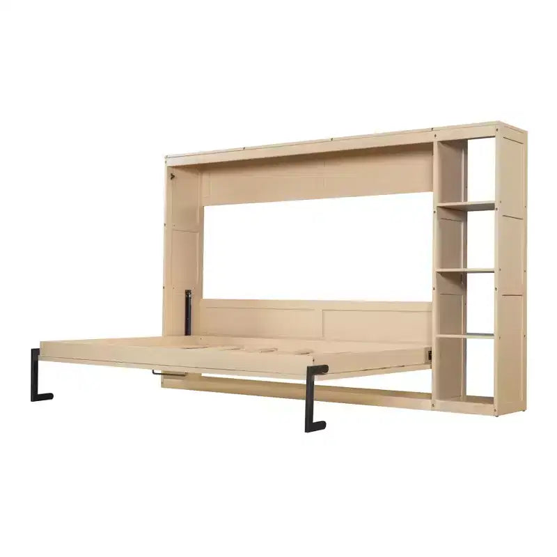 Letto a scomparsa a parete Murphy Bed con libreria, letto a parete pieghevole Cabinet Bed per camera degli ospiti ufficio