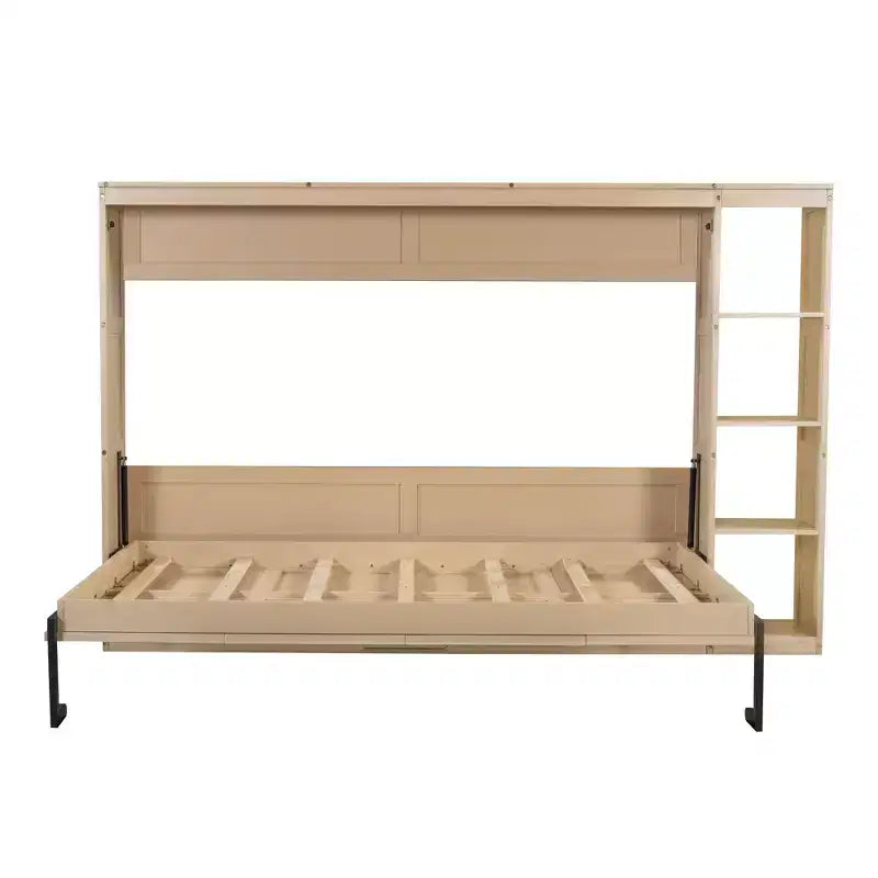 Letto a scomparsa a parete Murphy Bed con libreria, letto a parete pieghevole Cabinet Bed per camera degli ospiti ufficio