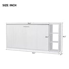Letto a scomparsa a parete Murphy Bed con libreria, letto a parete pieghevole Cabinet Bed per camera degli ospiti ufficio