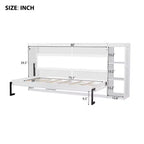 Letto a scomparsa a parete Murphy Bed con libreria, letto a parete pieghevole Cabinet Bed per camera degli ospiti ufficio