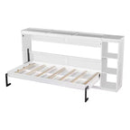 Letto a scomparsa a parete Murphy Bed con libreria, letto a parete pieghevole Cabinet Bed per camera degli ospiti ufficio