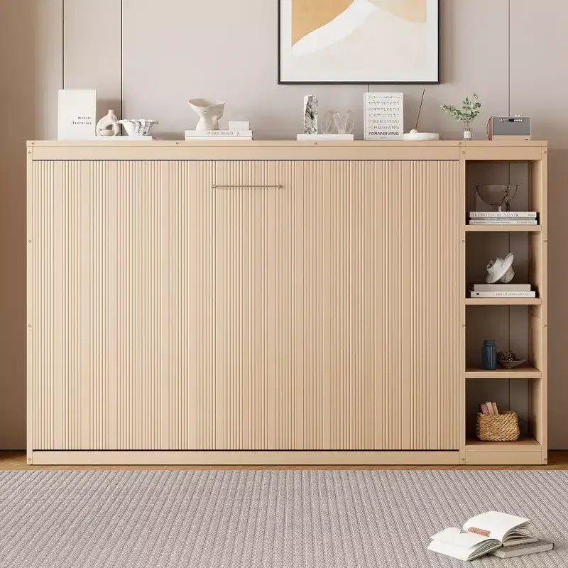 Letto a scomparsa a parete Murphy Bed con libreria, letto a parete pieghevole Cabinet Bed per camera degli ospiti ufficio