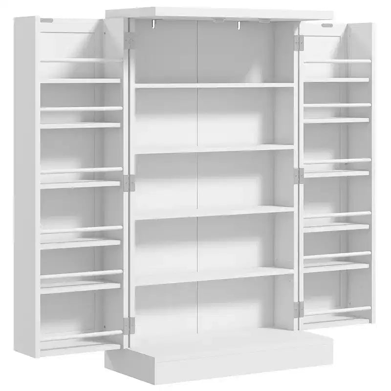 Dispensa da Cucina Autoportante, Armadio Contenitore da Cucina con Scaffale a 5 Livelli, 12 Portaspezie, Ripiani Regolabili