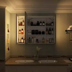 Famapy LED Lighted Medicine Cabinet: Defogging Function, Ample StorageAdjustable Lighting  Elevate Bathroom Style