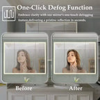 Famapy LED Lighted Medicine Cabinet: Defogging Function, Ample StorageAdjustable Lighting  Elevate Bathroom Style
