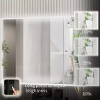 Famapy LED Lighted Medicine Cabinet: Defogging Function, Ample StorageAdjustable Lighting  Elevate Bathroom Style