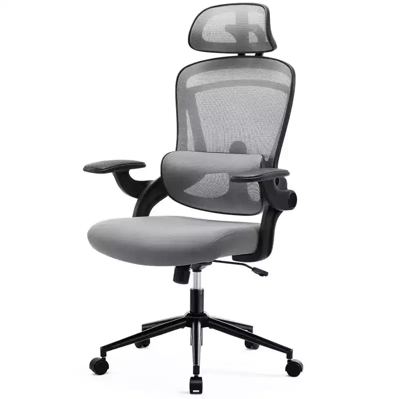 Okak High-Back Ergonomic Office Chair with Adjustable Lumbar Support, Gaming Chair with Mesh Headrest, Computer Chair for Home, Office