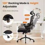 Okak High-Back Ergonomic Office Chair with Adjustable Lumbar Support, Gaming Chair with Mesh Headrest, Computer Chair for Home, Office