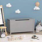 Whisen Kids Toy Box Storage, Utility Storage Cabinets with Safety Hinged Lid for Ages 2+, Quick Assembly