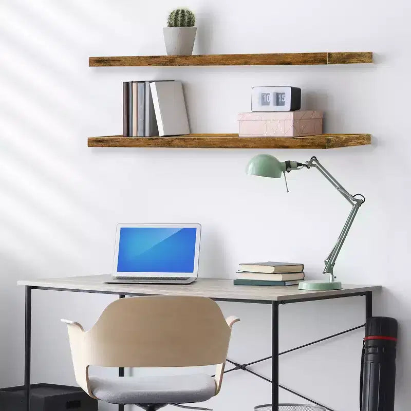 Confezione da 3 (35x9) mensole a muro lunghe Sorbus per camera da letto, arredamento, cucina, soggiorno - per trofei, cornici, libreria