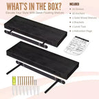 Sorbus 2 Pack 24 Solid Wood Floating Shelves - for Bathroom Decor, Books, Bedroom & Living Room