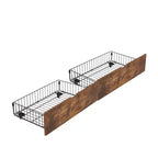 Confezione da 2 contenitori salvaspazio sotto il letto con ruote, contenitori salvaspazio sotto il letto per letto king size, struttura in metallo