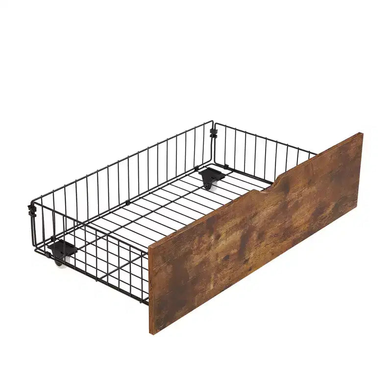 Confezione da 2 contenitori salvaspazio sotto il letto con ruote, contenitori salvaspazio sotto il letto per letto king size, struttura in metallo