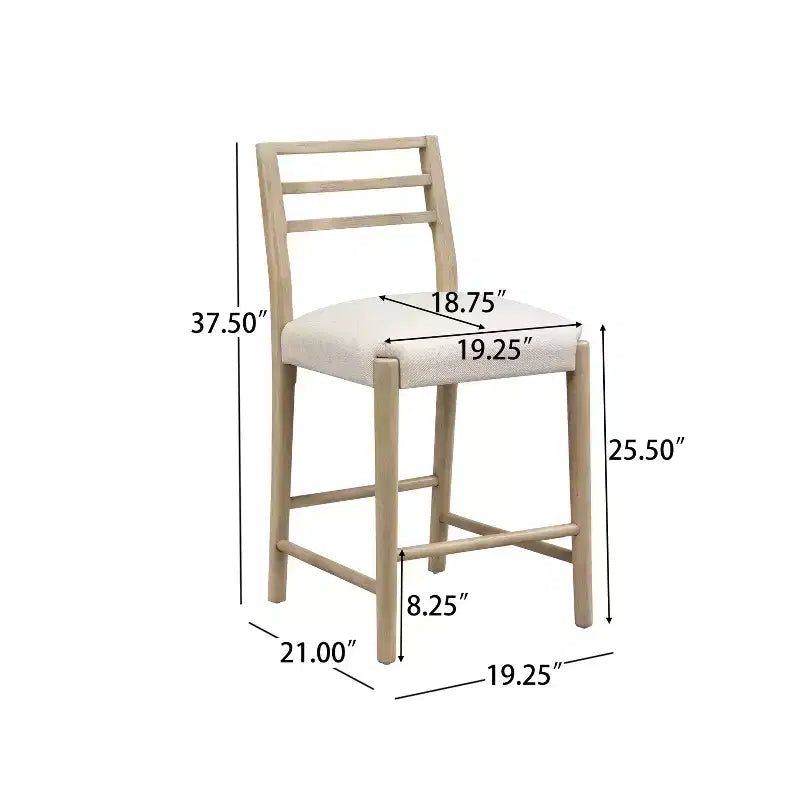 Sgabelli da bancone Christopher Knight Home Aranda in legno di Hevea con schienale a pioli (set di 2)