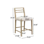 Sgabelli da bancone Christopher Knight Home Aranda in legno di Hevea con schienale a pioli (set di 2)