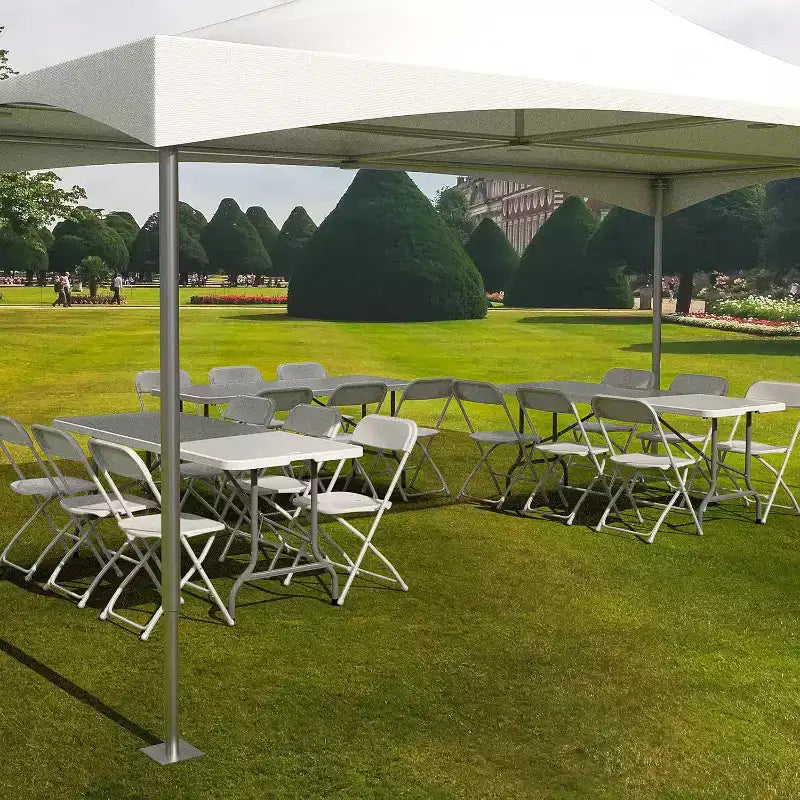 Bonnlo Tavolo Pieghevole 180 cm, Tavolo Lungo Portatile Pieghevole in Plastica Bianco per Feste, Campeggio, Banchetti, Artigianato, Pranzo, Matrimoni, Uso Esterno e Interno