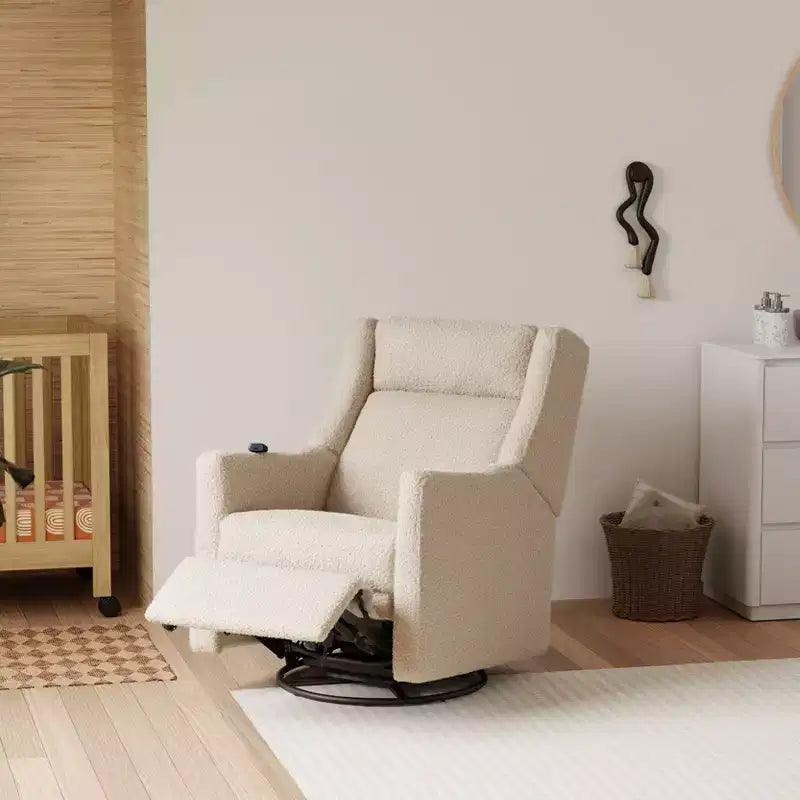 Babyletto Kiwi Deluxe Power Recliner and Swivel Glider with Heat and Massage