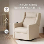 Babyletto Kiwi Deluxe Power Recliner and Swivel Glider with Heat and Massage