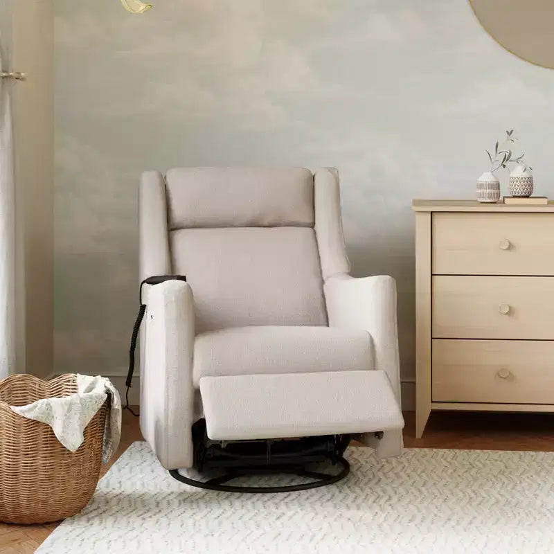 Babyletto Kiwi Deluxe Power Recliner and Swivel Glider with Heat and Massage