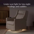 Babyletto Kiwi Deluxe Power Recliner and Swivel Glider with Heat and Massage