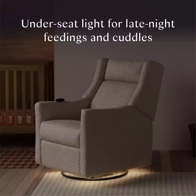 Babyletto Kiwi Deluxe Power Recliner and Swivel Glider with Heat and Massage