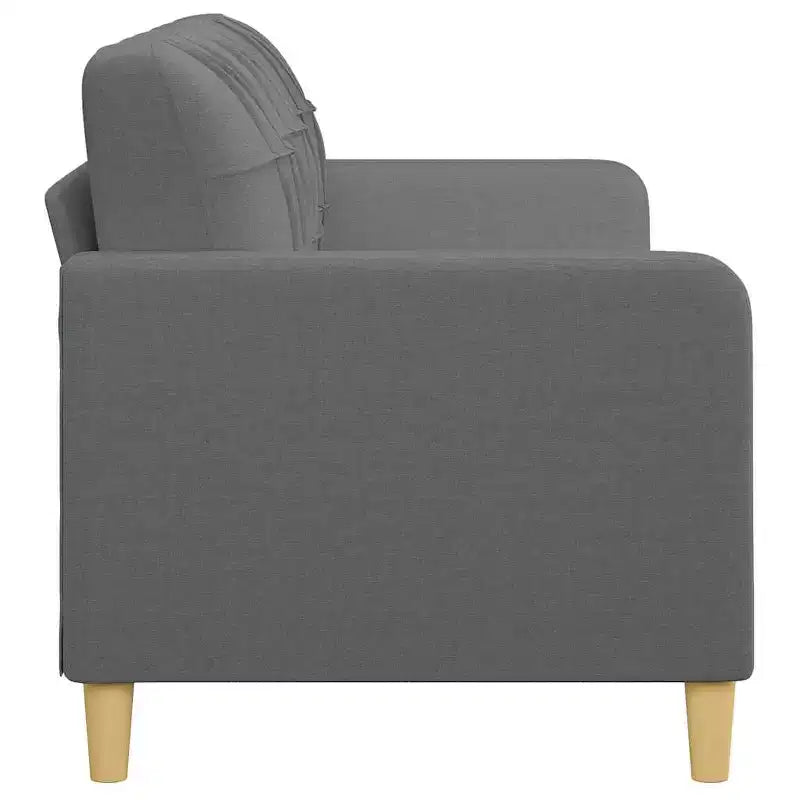 Divano 3 posti in tessuto grigio scuro (100% poliestere), metallo, textilene