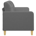 Divano 3 posti in tessuto grigio scuro (100% poliestere), metallo, textilene