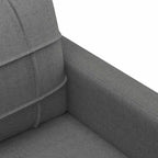 Divano 3 posti in tessuto grigio scuro (100% poliestere), metallo, textilene