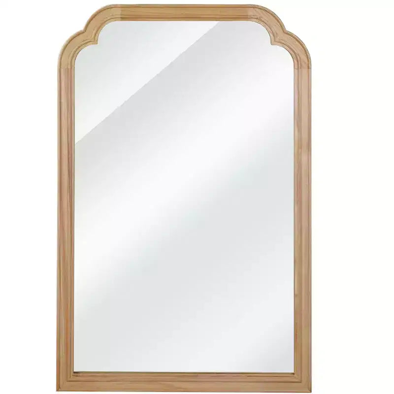 PexFix 20 x 30 Specchio decorativo da parete angolare arrotondato con cornice in legno massello Specchio moderno stile farmhouse per camera da letto, bagno, soggiorno, ingresso Naturale