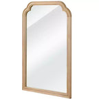 PexFix 20 x 30 Specchio decorativo da parete angolare arrotondato con cornice in legno massello Specchio moderno stile farmhouse per camera da letto, bagno, soggiorno, ingresso Naturale
