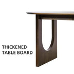 PexFix 79 Oval Dining Table for 6-8 Wood Kitchen Table with Scratch-Resistant Top & Arched Legs Modern Farmhouse for Living Room Kitchen Walnut