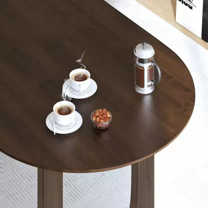 PexFix 79 Oval Dining Table for 6-8 Wood Kitchen Table with Scratch-Resistant Top & Arched Legs Modern Farmhouse for Living Room Kitchen Walnut