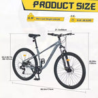 Mountain bike Whisen 27.5 con cambio posteriore a 8 velocità, sospensione anteriore, telaio in acciaio