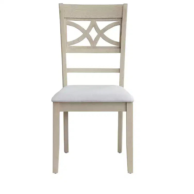 GDFStudio Cowen Modern Linen Fabric and Rubberwood Dining Chairs (Set of 2)