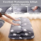Japanese Futon Mattress Floor Mattress - Floral Pattern Tatami Mat, Sleeping Pad for Camping/Travel