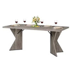 COZONY 6-Person Rectangular Dining Table, Retro Kitchen Table with Sturdy Frame, Farmhouse Dining Room Table for Family Gatherings