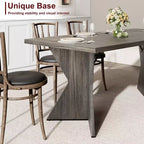 COZONY 6-Person Rectangular Dining Table, Retro Kitchen Table with Sturdy Frame, Farmhouse Dining Room Table for Family Gatherings