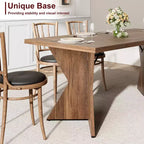 COZONY 6-Person Rectangular Dining Table, Retro Kitchen Table with Sturdy Frame, Farmhouse Dining Room Table for Family Gatherings