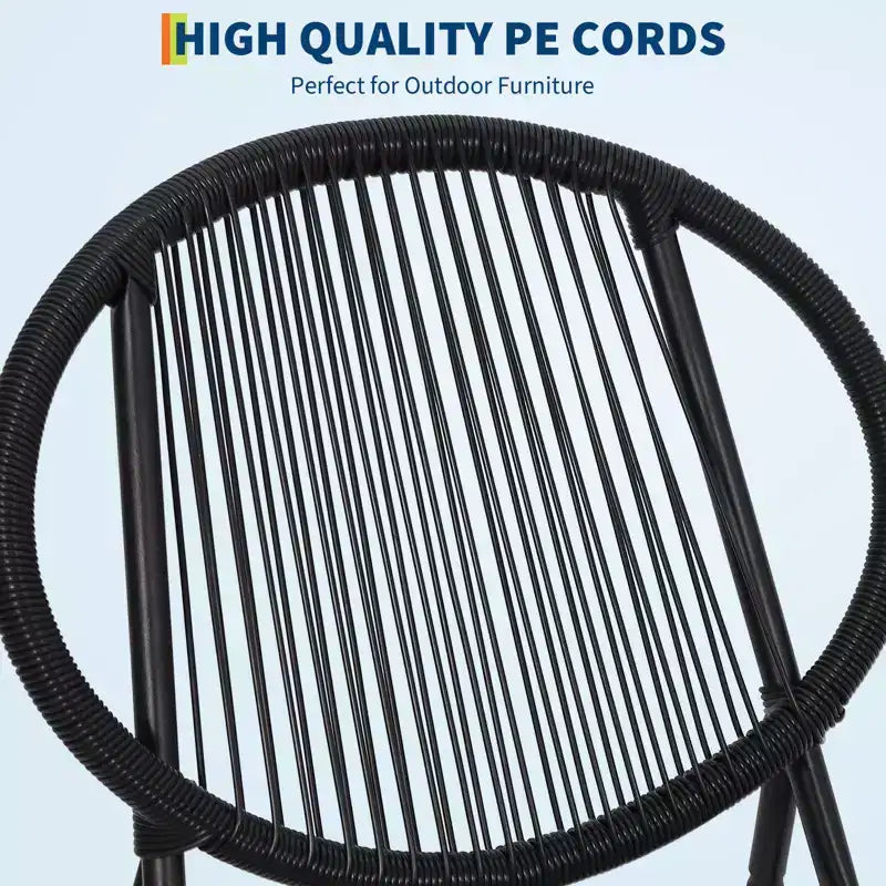 Dining table and chair set, three-piece set, modern rattan furniture, suitable for use in the dining room, living room, garden or balcony.