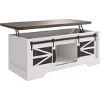 47 Lift Top Coffee Table with Hidden Compartment and Storage Shelf, Multifunction Coffee Table