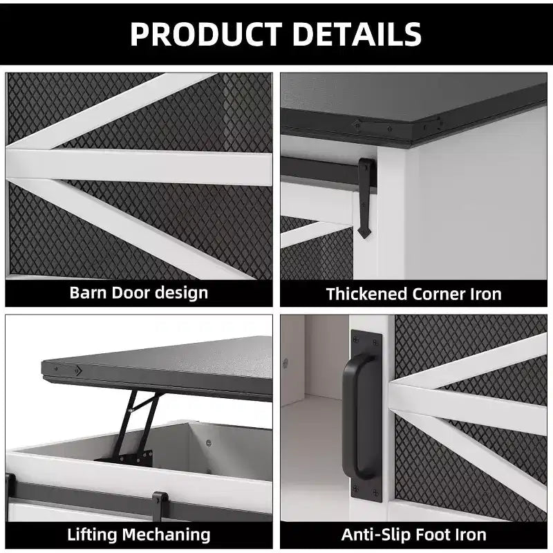 47 Lift Top Coffee Table with Hidden Compartment and Storage Shelf, Multifunction Coffee Table