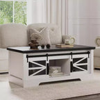 47 Lift Top Coffee Table with Hidden Compartment and Storage Shelf, Multifunction Coffee Table