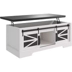 47 Lift Top Coffee Table with Hidden Compartment and Storage Shelf, Multifunction Coffee Table
