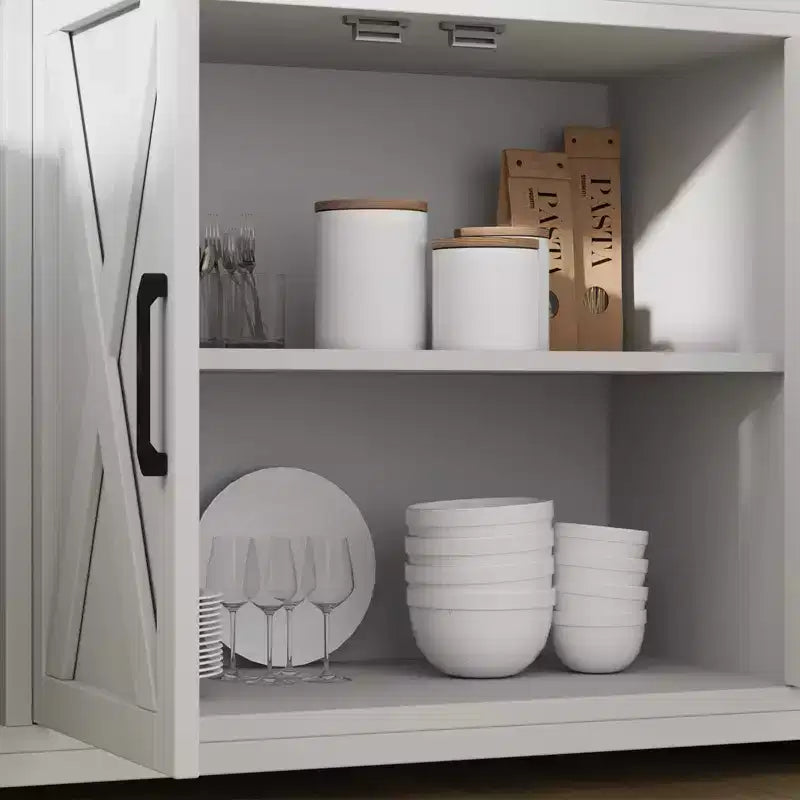 4 Doors, Modern Farmhouse Buffet Storage Cabinet Modern Large Wood Farmhouse  Large Modern Buffet Cabinet