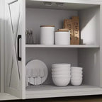 4 Doors, Modern Farmhouse Buffet Storage Cabinet Modern Large Wood Farmhouse  Large Modern Buffet Cabinet
