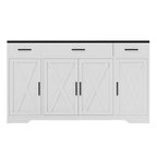 4 Doors, Modern Farmhouse Buffet Storage Cabinet Modern Large Wood Farmhouse  Large Modern Buffet Cabinet
